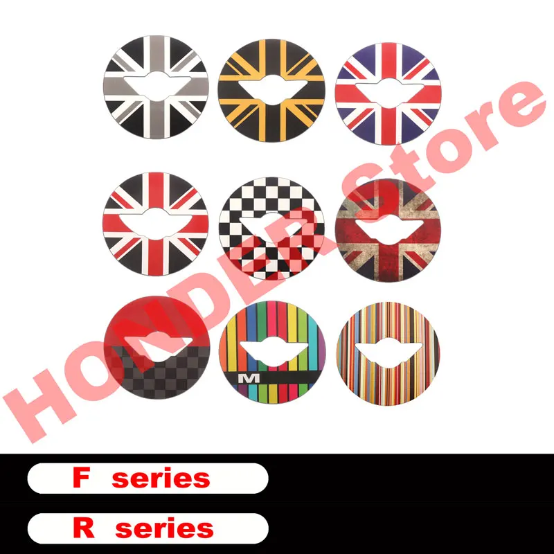 Personality Car Interior Decor For Mini JCW Cooper R50 R52 R53 R55 R56 R60 R61 F54 F55 F56 F60 Steering Wheel PU Leather Sticker