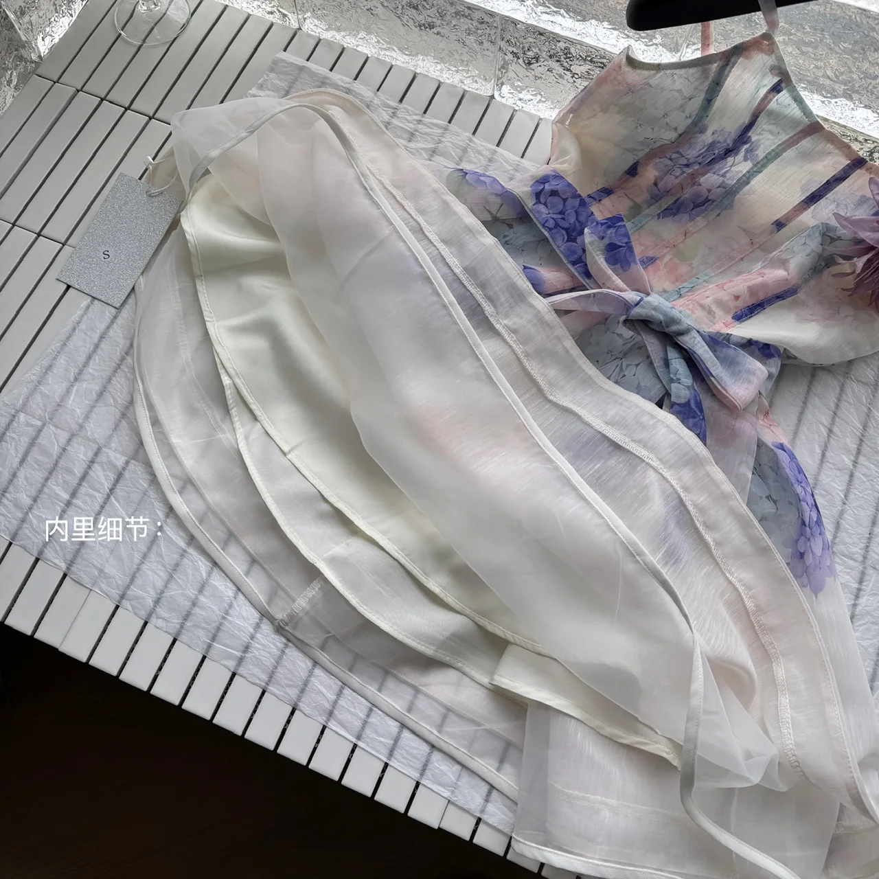 ฤดูร้อนผู้หญิงชุดมินิภาษาฝรั่งเศสคํา Vintage วันหยุดสปาเก็ตตี้ Tie Dye Frock Piece Party Dress