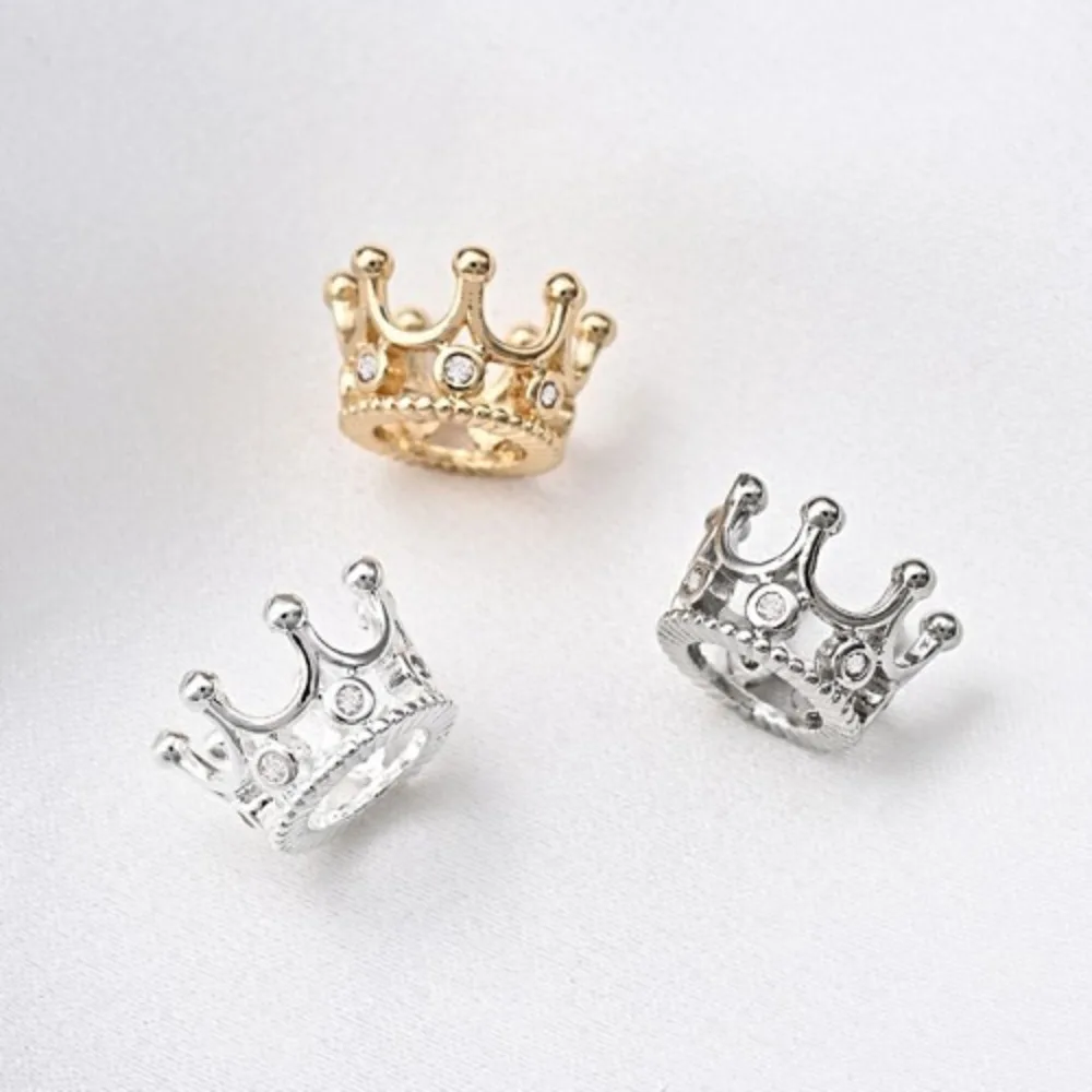 

Медные бусины 14-каратного золота, циркон, разделитель бусин в форме короны, набор из 18-каратного золота, браслет из бисера ручной работы, ювелирные аксессуары