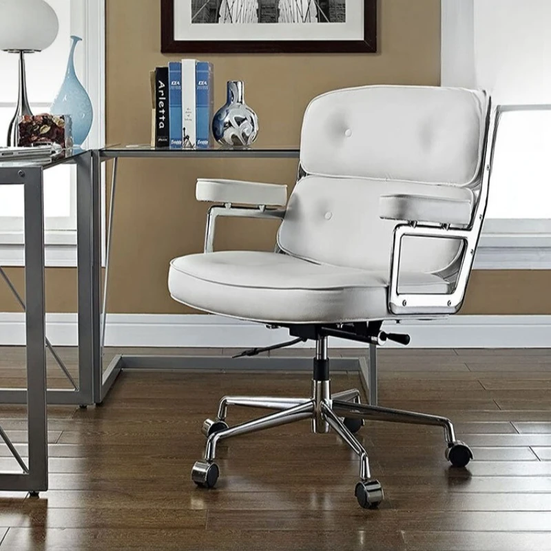 

Leather reclining computer chair for home comfort and sedentary lifting boss office chair