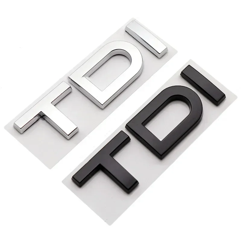 

3D ABS black TDI logo letters car trunk emblem badge for Audi A3 A4 A5 A6 A7 A8 Q2 Q3 Q5 Q7 Q8 TDI sticker accessories