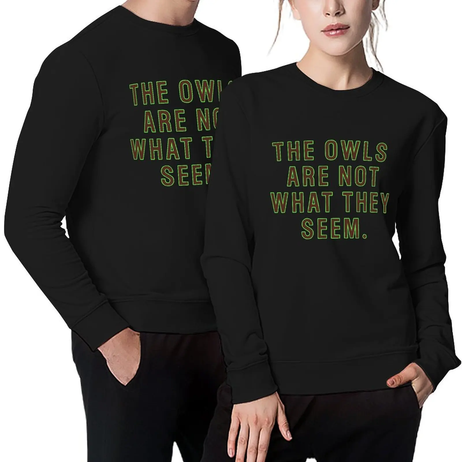 

The owls are not what they seem (Twin Peaks) inspired Pullover men's coat mens clothes men wear new hoodies and sweatshirts