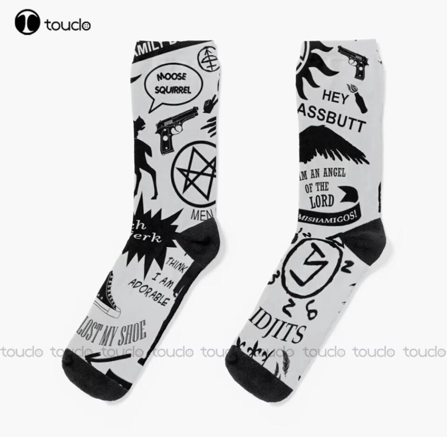 

Supernatural Items Socks Mens Socks Size Personalized Custom Unisex Adult Teen Youth Socks 360° Digital Print Fashion New Gift