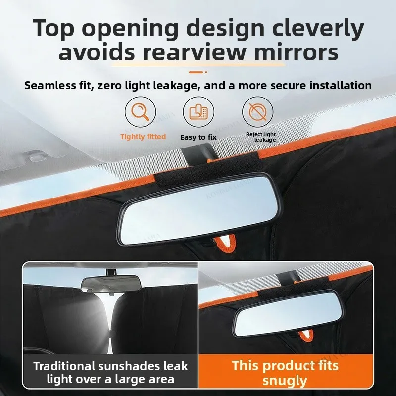 Folding Car Window Sunshade Cover Sun Shade Windshield Visor Protector Windscreen Auto UV Protection Curtain Styling Accessories - view 5