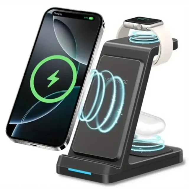 3-in-1 Wireless Charger Stand for Everyday Phone Use