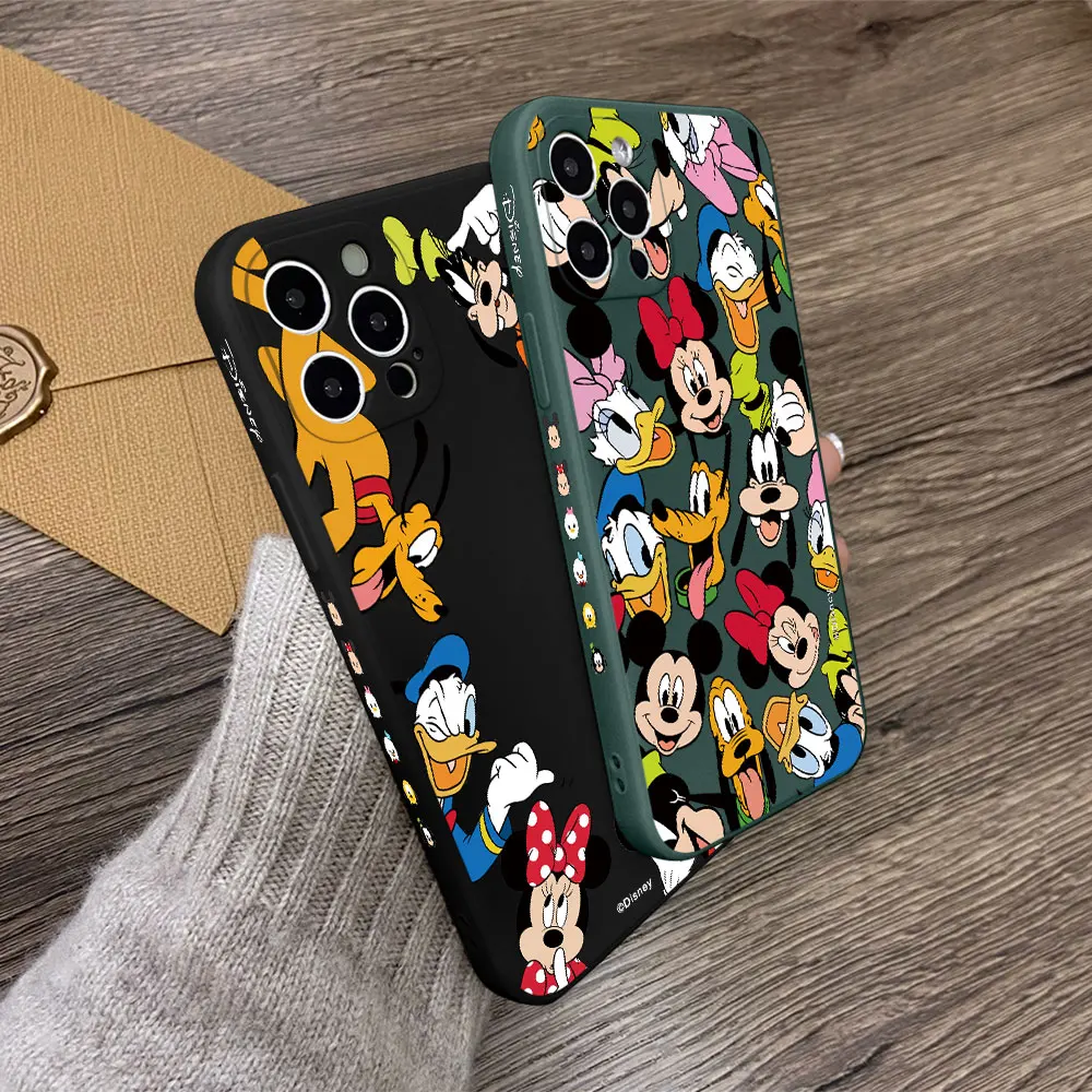 Etui na telefon Mickey Minnie Donald do Huawei P40 P30 P20 Lite Mate 20 Nova 9 SE 8i 7i 6 4e Pro Straight Edge Soft Silicone Cover