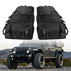 Cargo Saddle Bag For Jeep Wrangler JK JKU JL 4-Door Roll Bar Storage Bag Cage Multi-Pockets Organizers For Tool Storage Bags