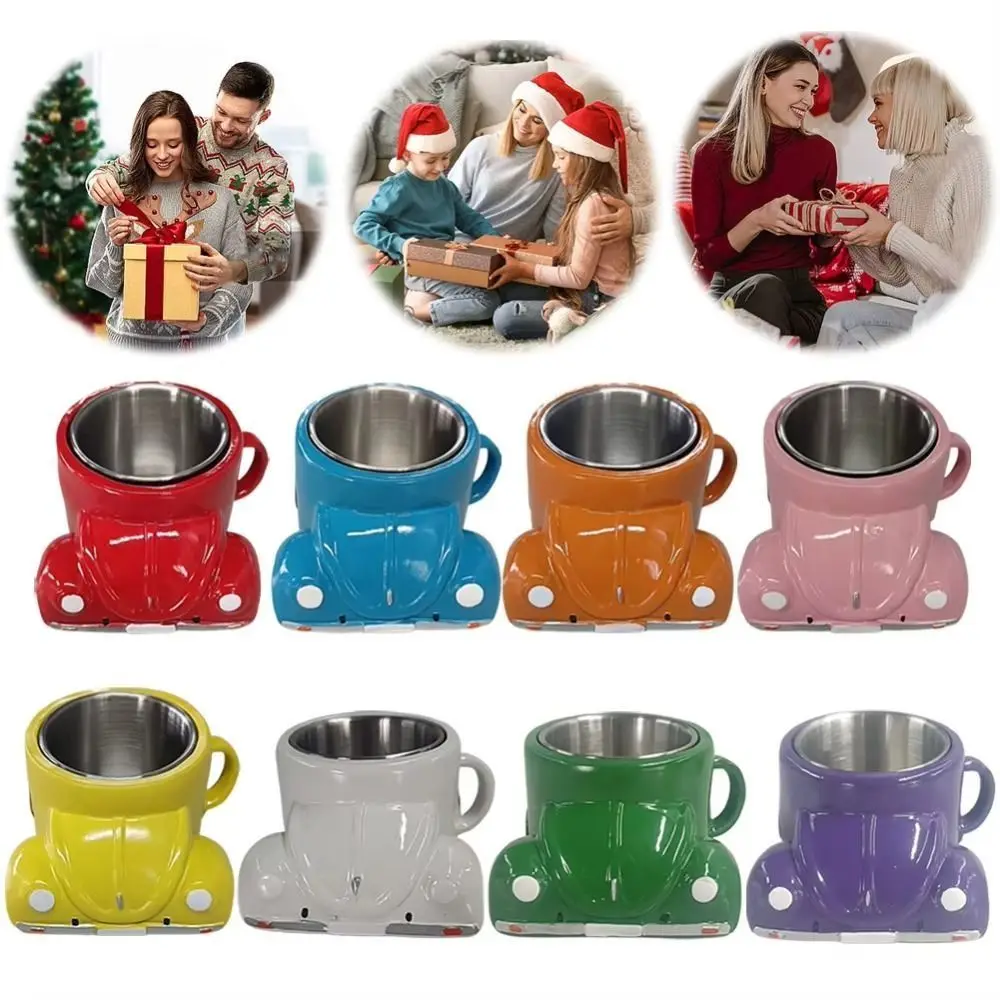 

Creative Beetle Shaped Coffee Mug Desktop Ornament Heat Resist Cartoon Decoration Cup with Handle 304 Stainless Steel Liner