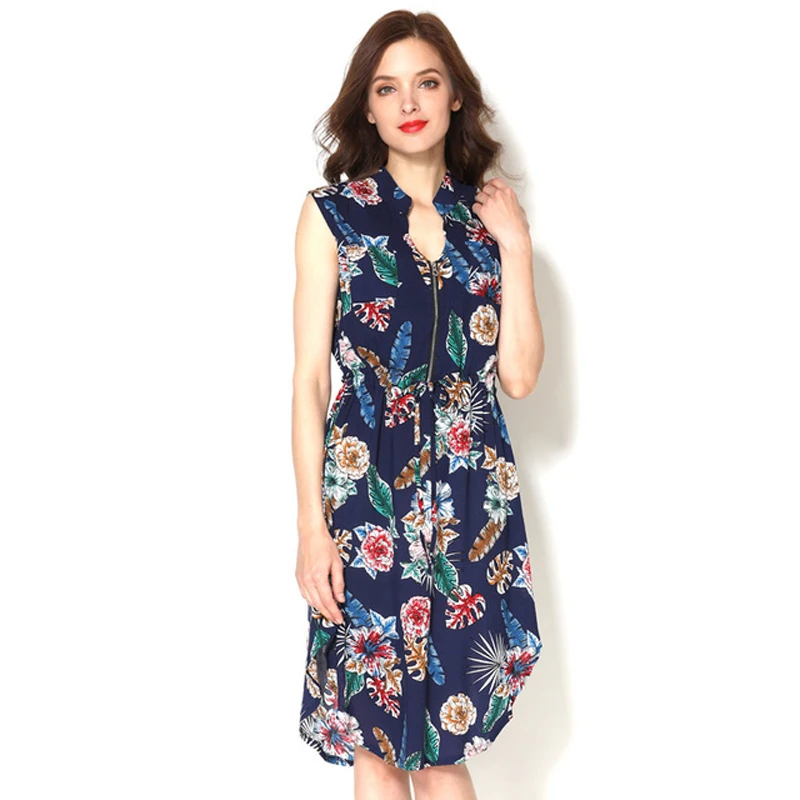 Summer Sleeveless Floral Pattern Maternity Nursing Clothes Women Breastfeeding Dress Mommy Wear Free Shipping