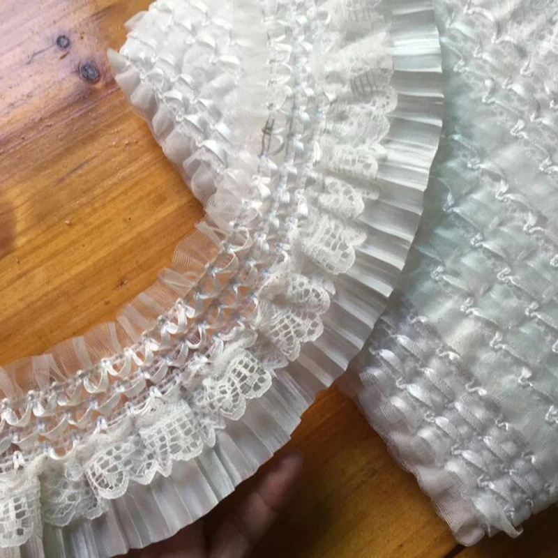 1 Yard weißes schwarzes Stretch-Spitzenband, elastisches Rüschenband zum Nähen von Kleidung, DIY-Bastelarbeiten