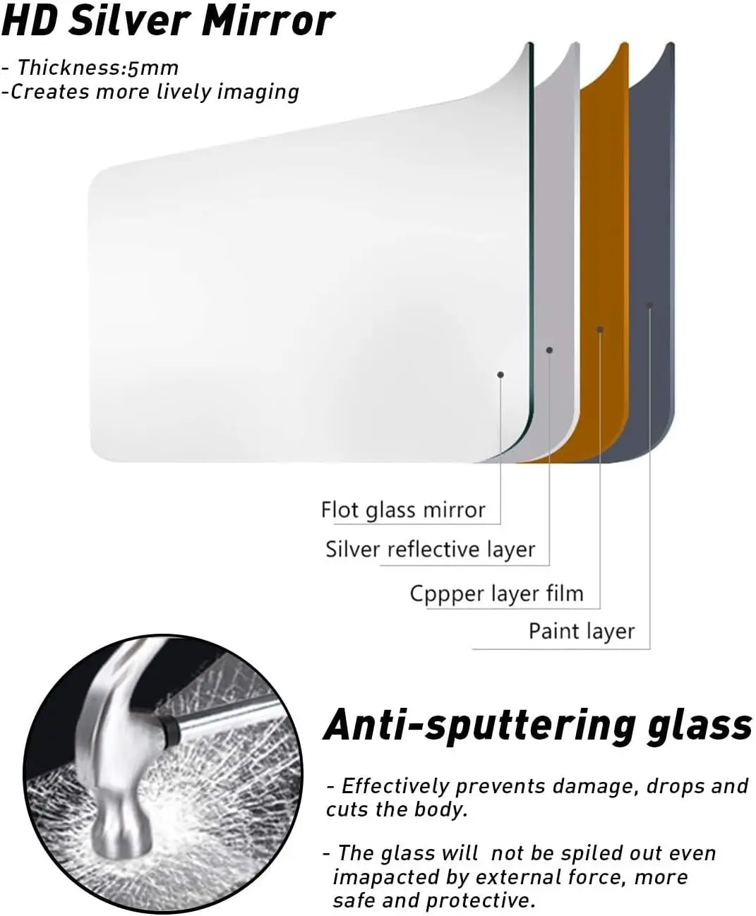 Eigentijdse vloerstaande gebogen spiegel over de volledige lengte, 65x22, moderne wandspiegels voor volledige lichaamsreflectie, stijlvol woondecoratie