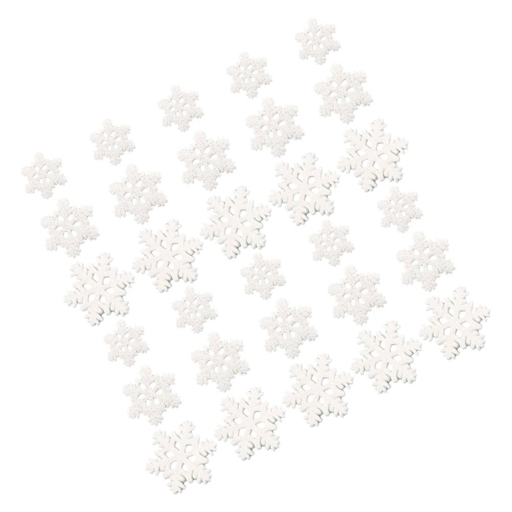 

50pcs Resin Snowflakes DIY Home Decor Mini Christmas Embellishments White Large2 5cm10 Medium2cm15 Small1 5cm25 Gifts Craft