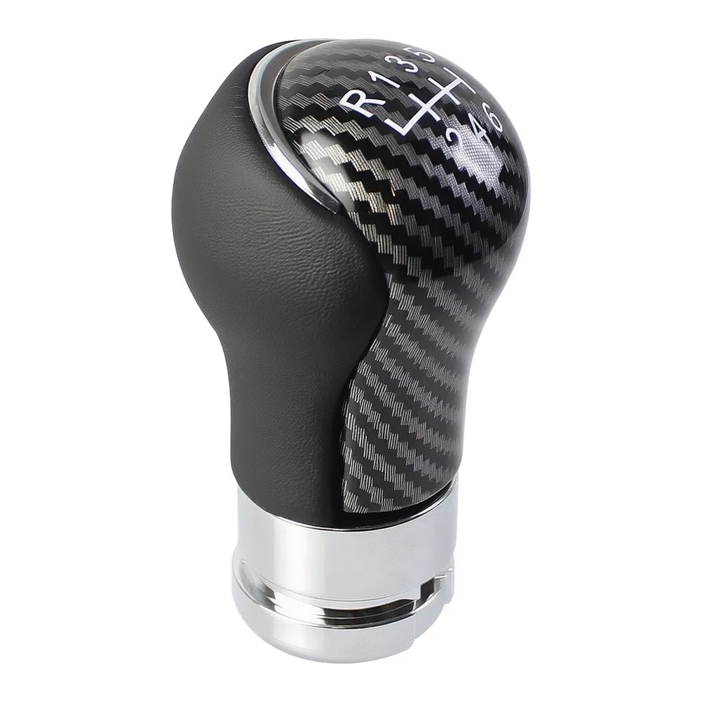 for Auto Interior Accessory 19mm Carbon Fiber Gear Knob 19mm Diameter Size Sleek Black Finish Smooth Shifting Action