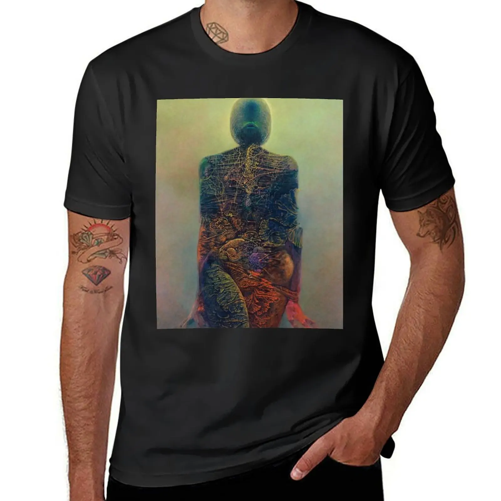 zdzislaw beksinski T-Shirt anime Aesthetic clothing anime clothes oversized t shirts for men