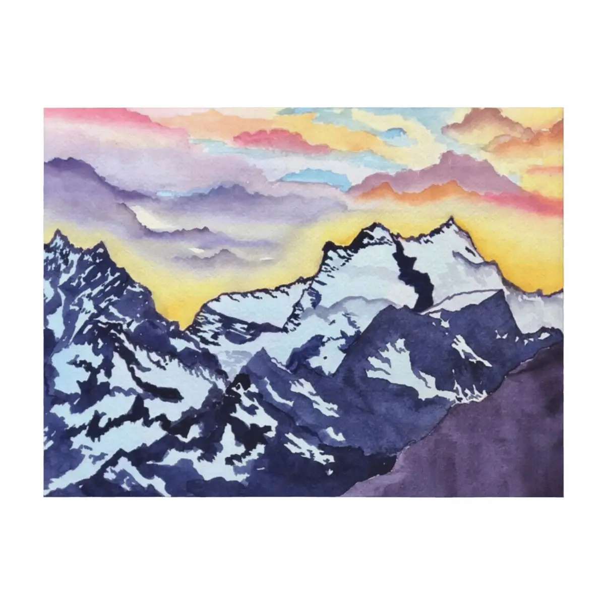 

Sunset Mountains Throw Blanket Thermal blankets and throws heavy to sleep Moving Blankets