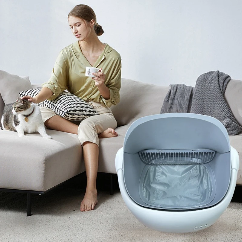 التلقائي صندوق نفايات القط آلة تجريف مرحاض القطط الكهربائية الحيوانات الأليفة هريرة الذكية القطط صناديق نفايات التنظيف الذاتي القطط رمل #2