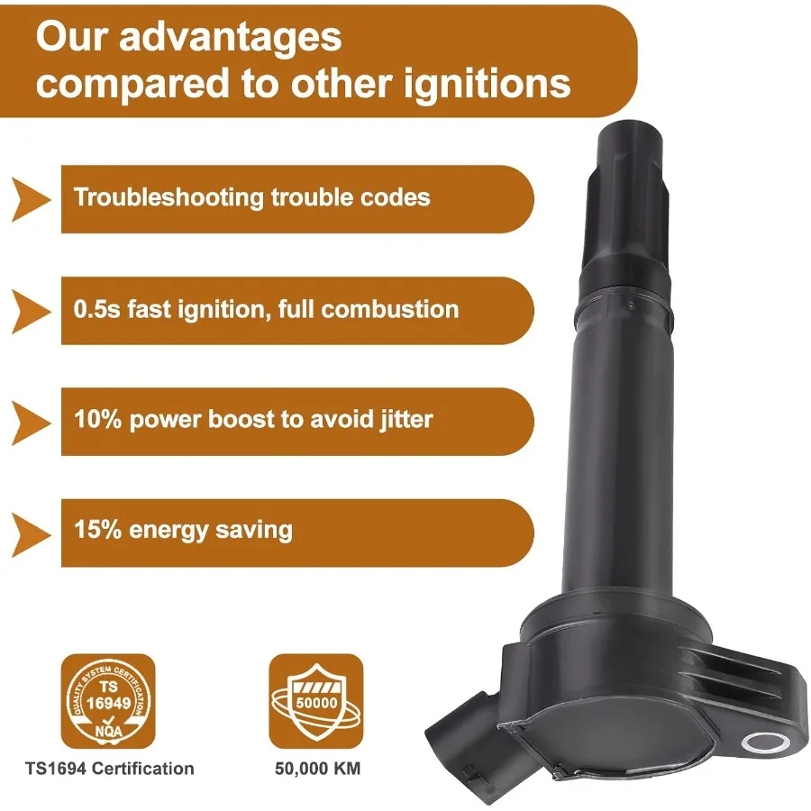 مجموعة ملف الإشعال مكونة من 6 قطع بديلة لتطبيقات المحرك Camry Rav4 Avalon Lexus RX350 ES350 3.5L عالية الأداء