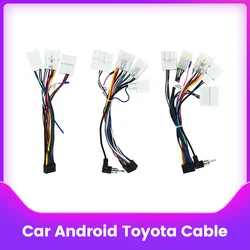 16 Pin Car Radio Cable for Toyota Avensis Tundra Vios Android 16pin Power Wiring Harness GPS Multimedia Connector Adapter