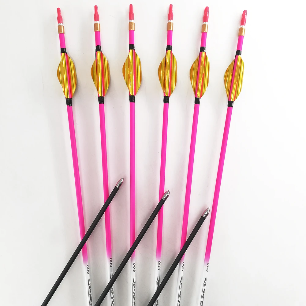 

Pinals Archery 4.2mm Spine 500 600 700 800 900 1000 Carbon Arrows Spin Vanes for Compound Recurve Bow Longbow Hunting Pink 12PCS