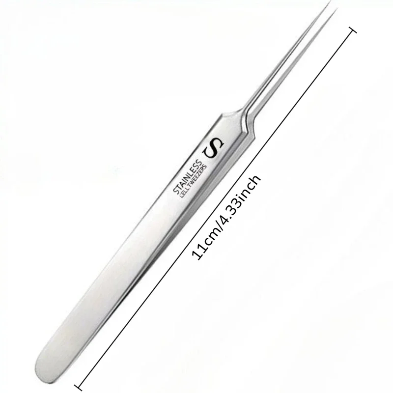 Abrazadera para células, abrazadera para espinillas, abrazadera de precisión, pinzas ultrafinas, Extractor de puntos negros, aguja para acné, limpiador Facial, herramienta para el cuidado de la piel
