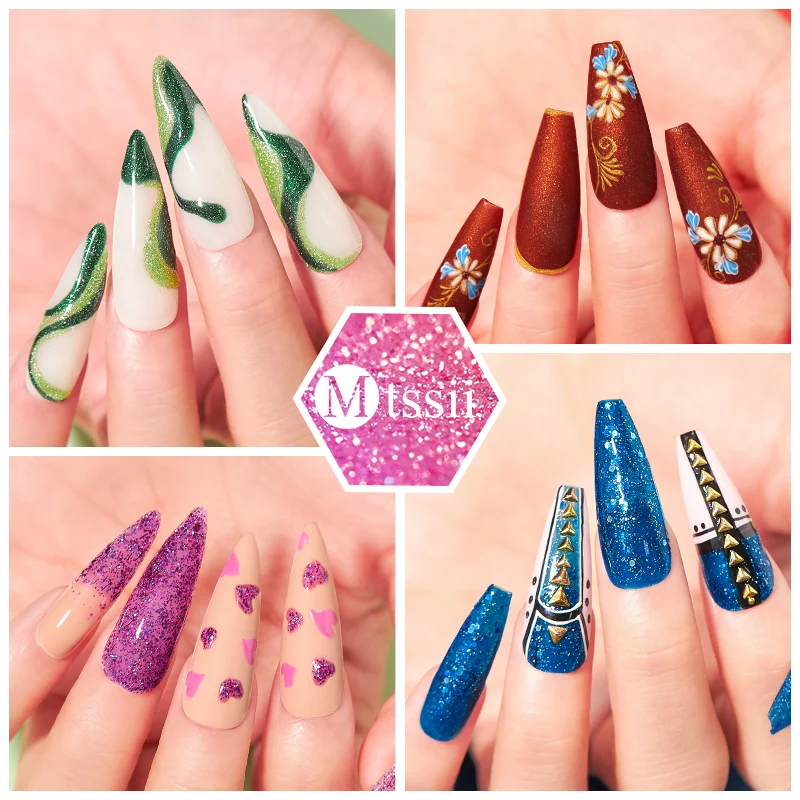 Smalto per unghie Color Glitter Manicure per unghie Base Semi permanente Top Coat Soak Off Gel per Nail Art smalti per unghie smalti per unghie