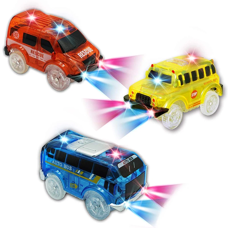 l Size Racing Car, 5led Lights Electronic Racing Car Tracks, Toy Track Parts,Children\'s Puzzle Toys Car Toys Birthday Gifts L003