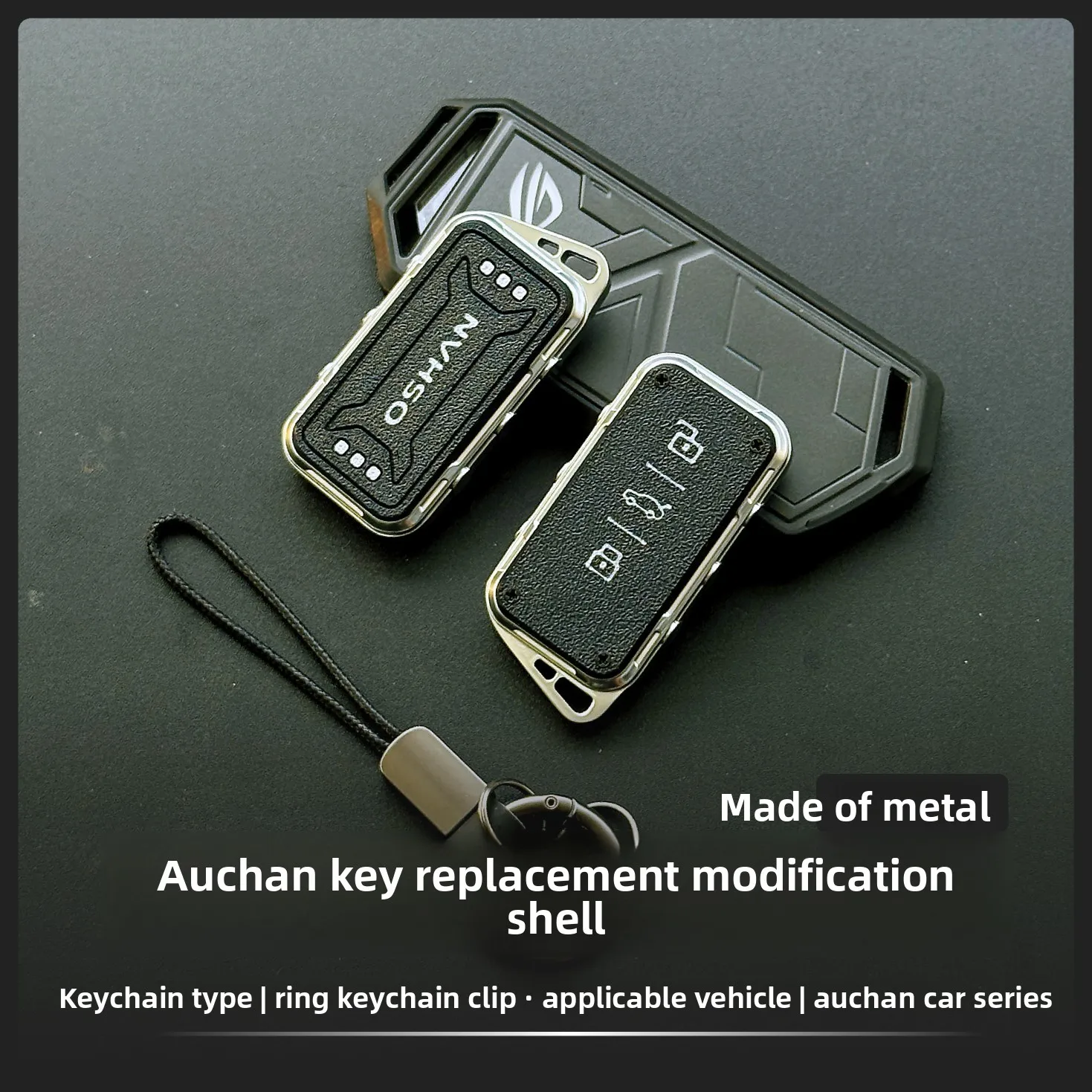 Applicable to Auchan Z6/X7/X5/520 car key nondestructive replacement and modification shell metal protective sleeve