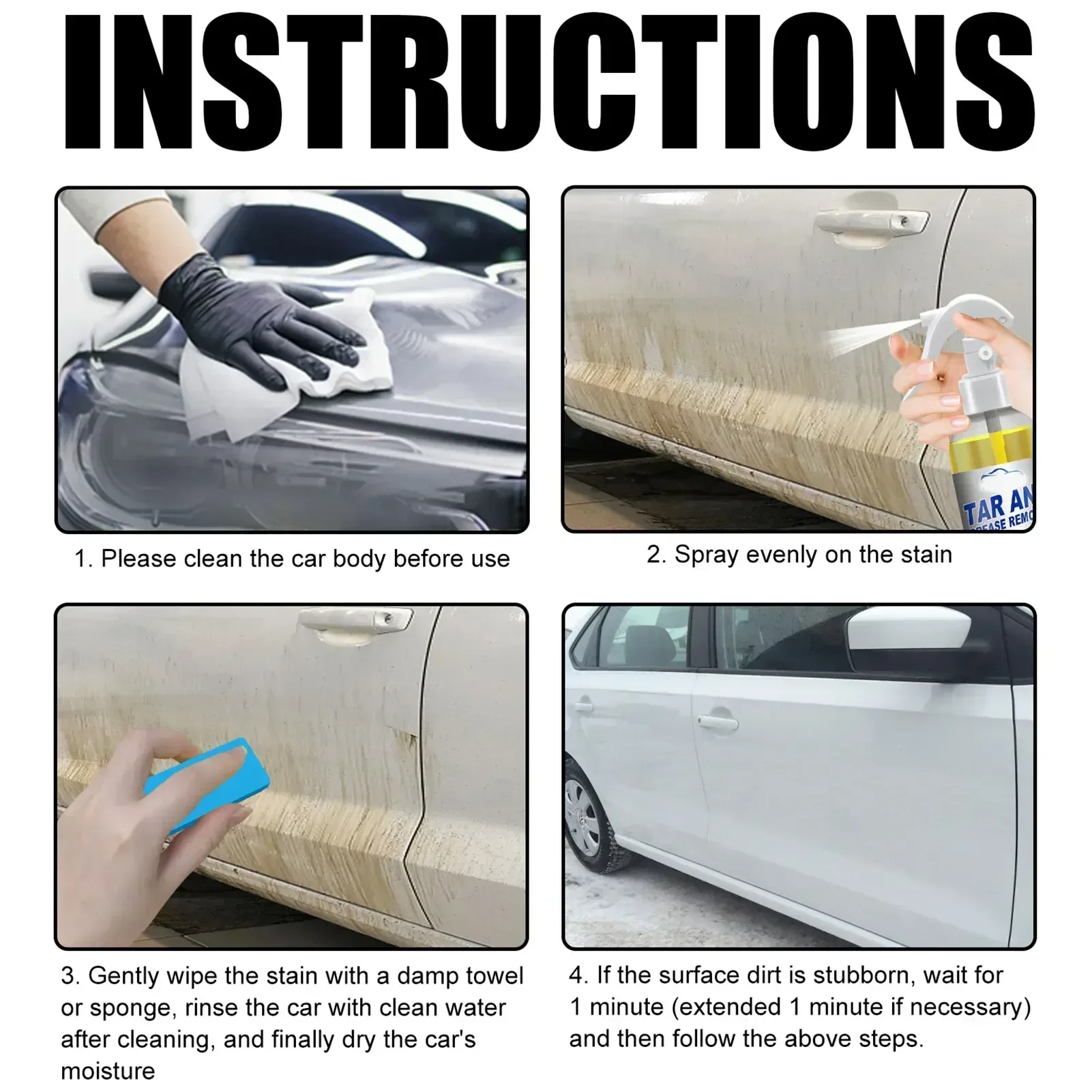 100ml Car Scratch Remover Car Glass Coating Hydrophobic Spray Auto Glass Cleaner Agent Waterproof Oil Film Degreaser Remove Oil