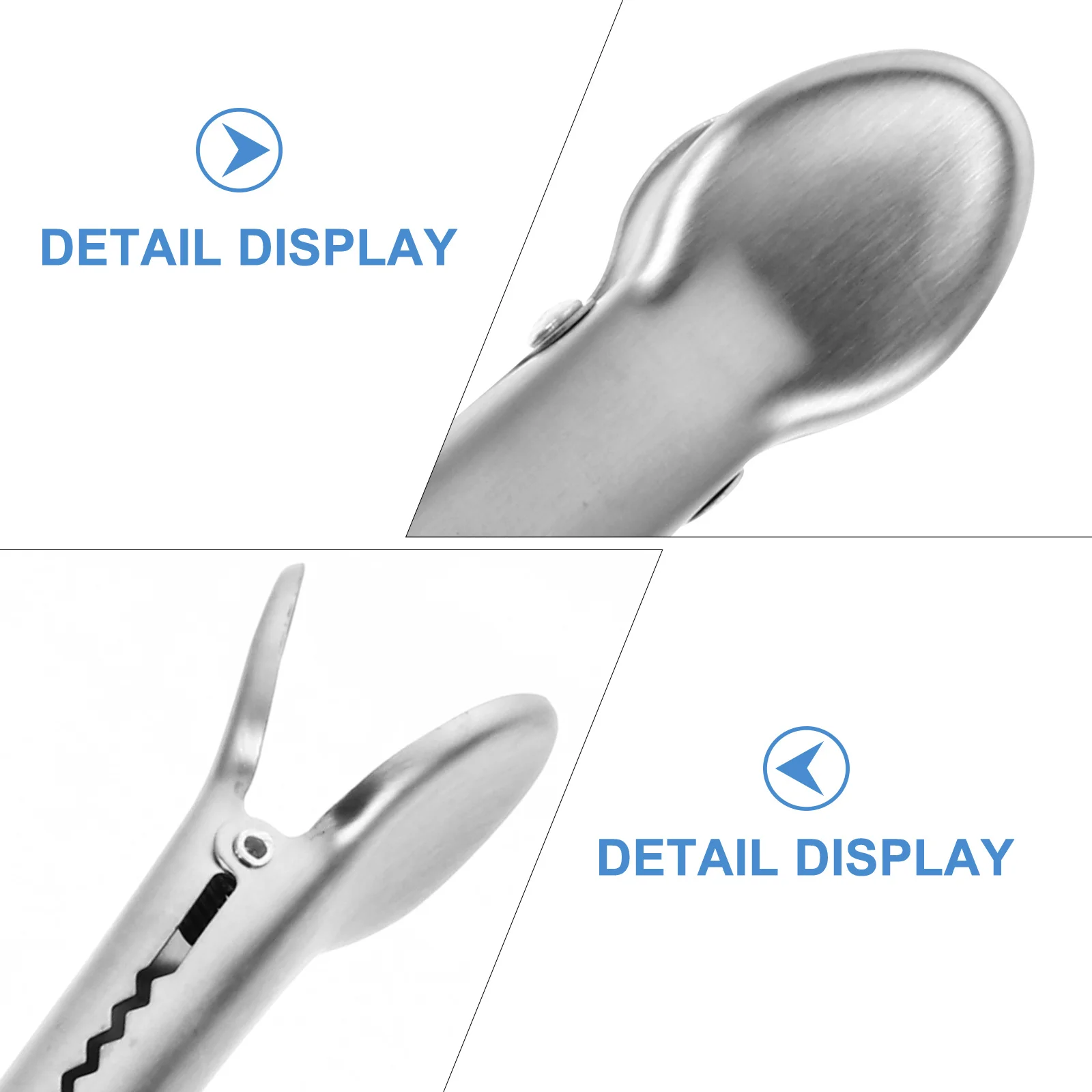 

1Set Reusable Stainless Steel Food Bag Sealing Clips Rustproof Clips for Bread Chips Coffee Grains Snacks Storage