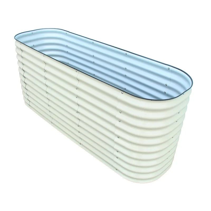 32 Cama alta para plantar de metal, cama para verduras de jardín, cama para jardín, cama para flores de verduras pastorales
