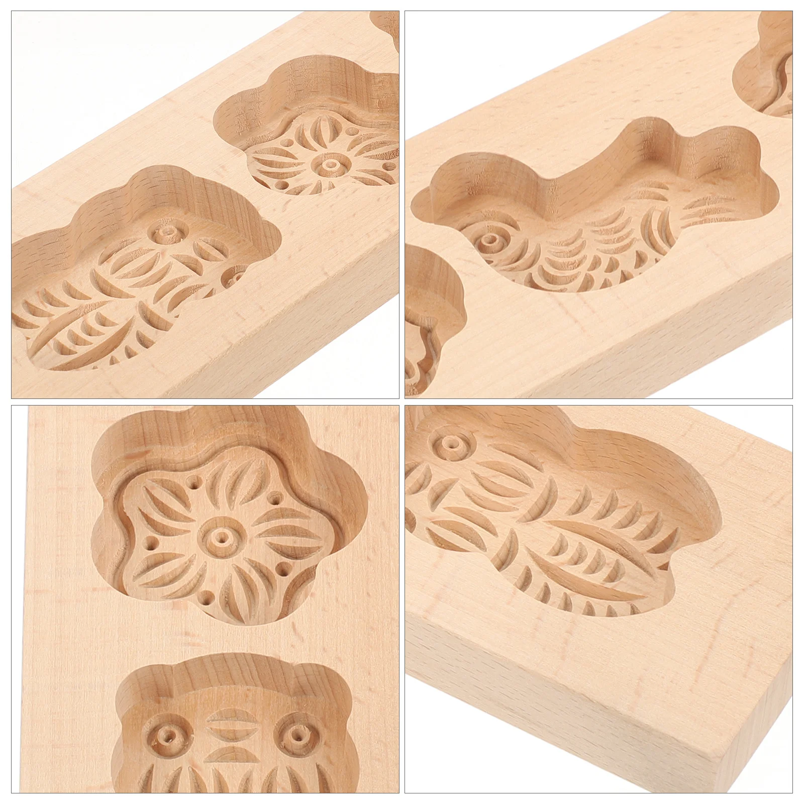 

Chinese Wooden Mooncake Mold Decorative Pattern Cookie Mold for Baking Mid Autumn Festival Pastry Kitchen Gadget