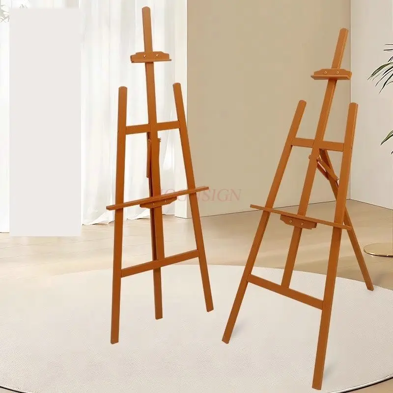 floor standing oil painting stand for beginners, drawing board stand, drawer stand，Wooden easel for art students,
