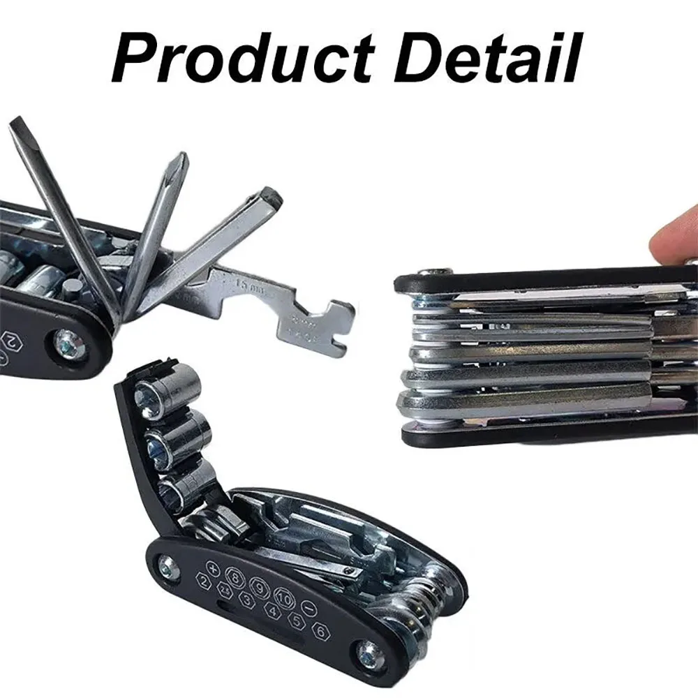 Bike Portable Socket 16 in 1  Multipurpose Wrench Bicycle Multi Tool Screwdriver Mountain Motorcycle Bicycle Repair Tools