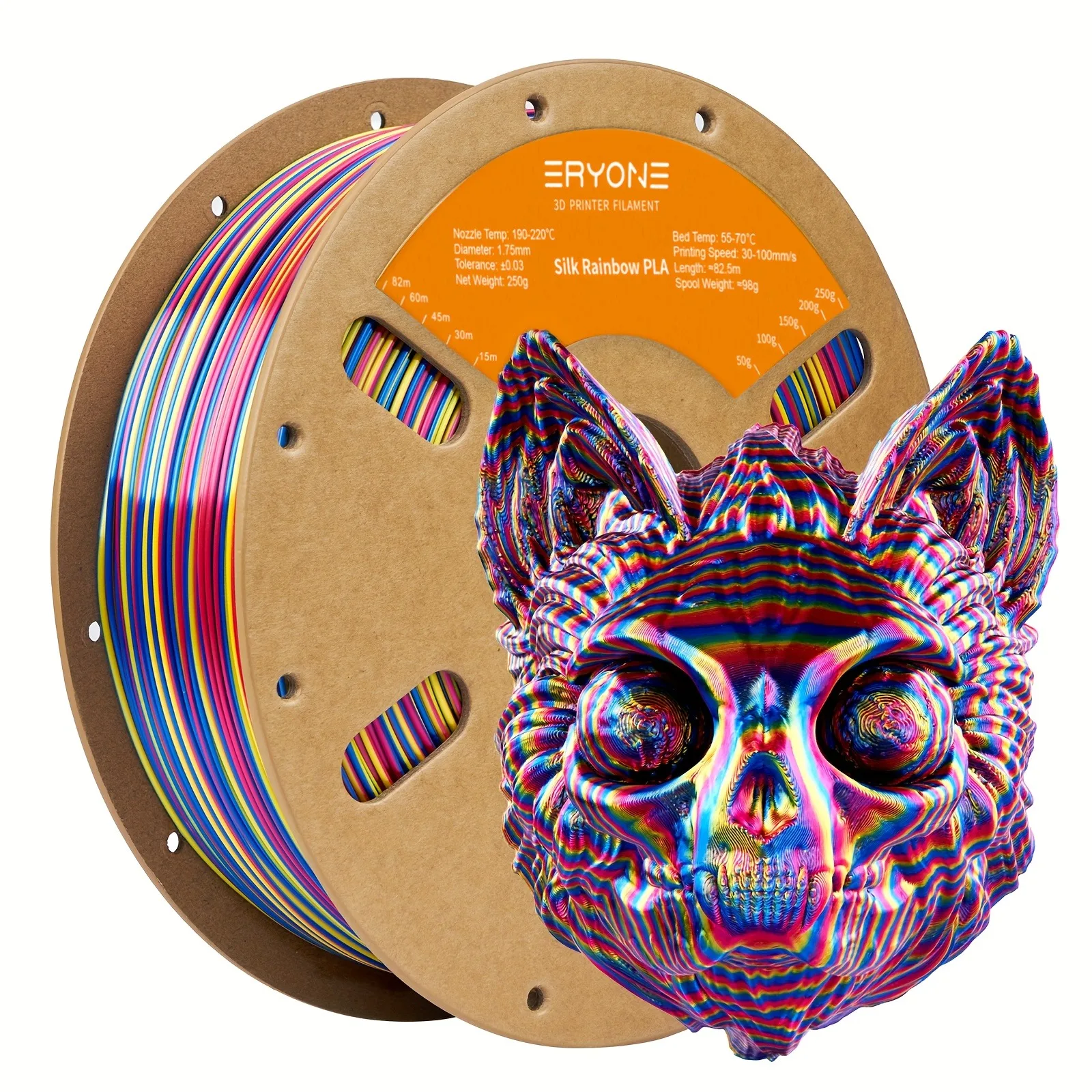 

1000g PLA rainbow of colors 3d printing supplies Filament for 3D Printer, 1.75mm +/ -0.03mm