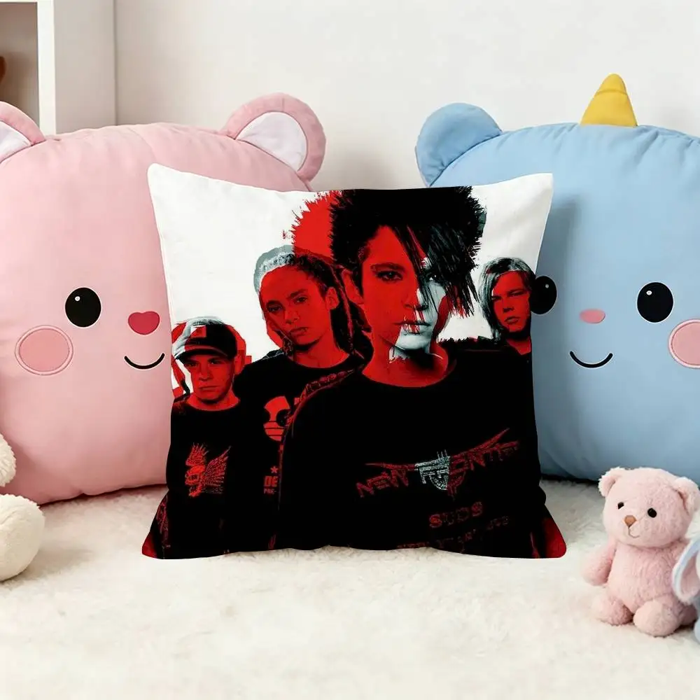 Tokio Hotel Tom & Bill Kaulitz Square Double-Sided Printed Pillow Case Sofa Cushion Cover Bedroom Bedside Decor