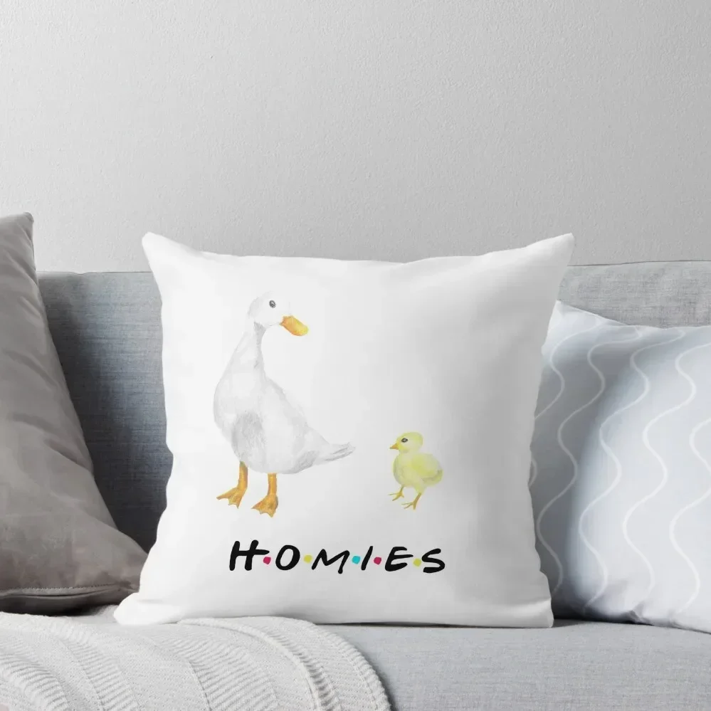 

The Chick and the Duck - Homies Throw Pillow Cushion Cover Set Christmas Cushion For Home pillow