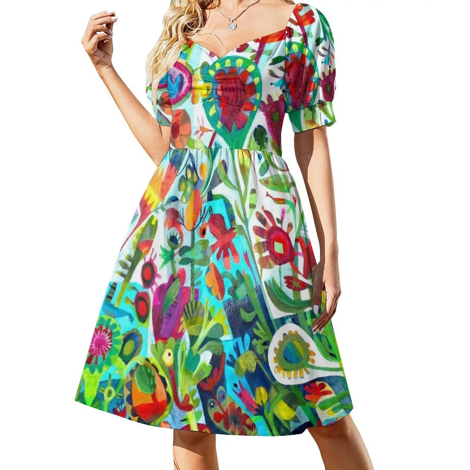 

Summer's day Short Sleeved Dress birthday dress for women summer dress woman 2025