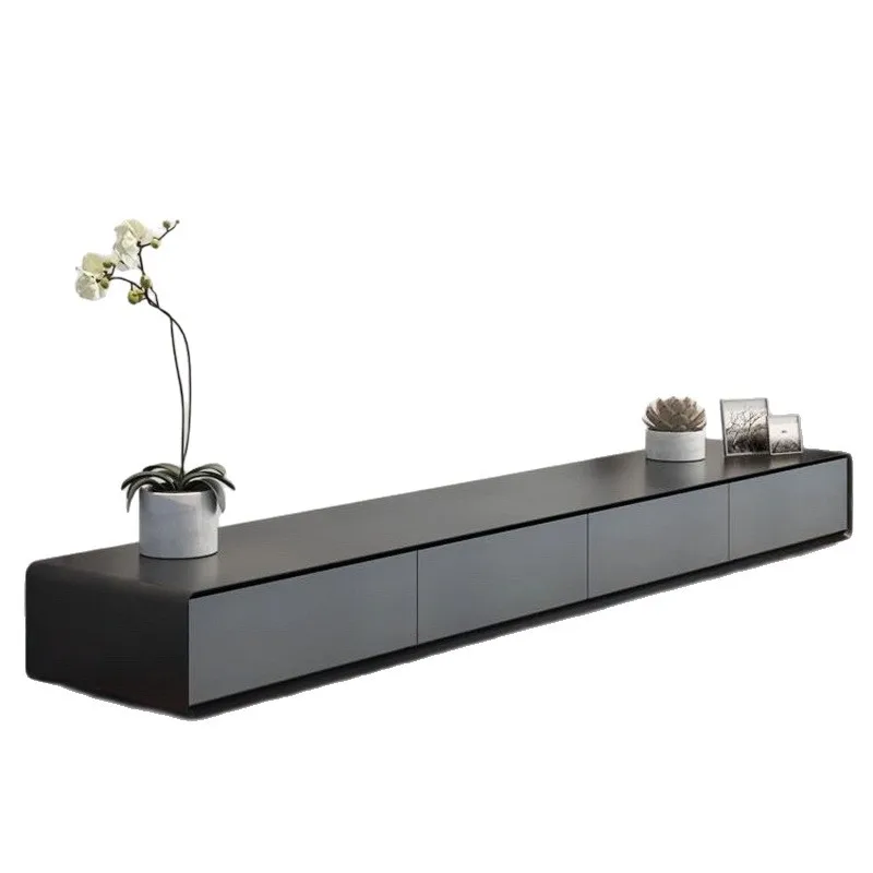 

Modern high-end medieval TV cabinet, minimalist Nordic light luxury, new Chinese-style heightened floor-to-ceiling installati