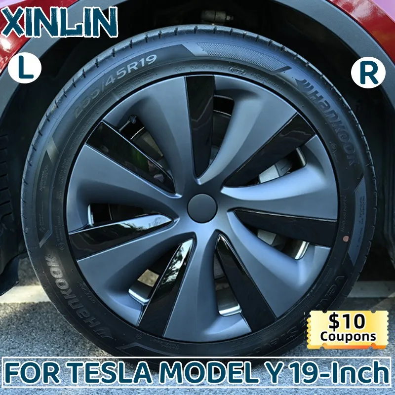 

4PCS Wheel Caps 19 Inch Hub Cap Performance Automobile Replacemen HubCap Full Rim Cover For Tesla Model Y 2020-2023 Accessories