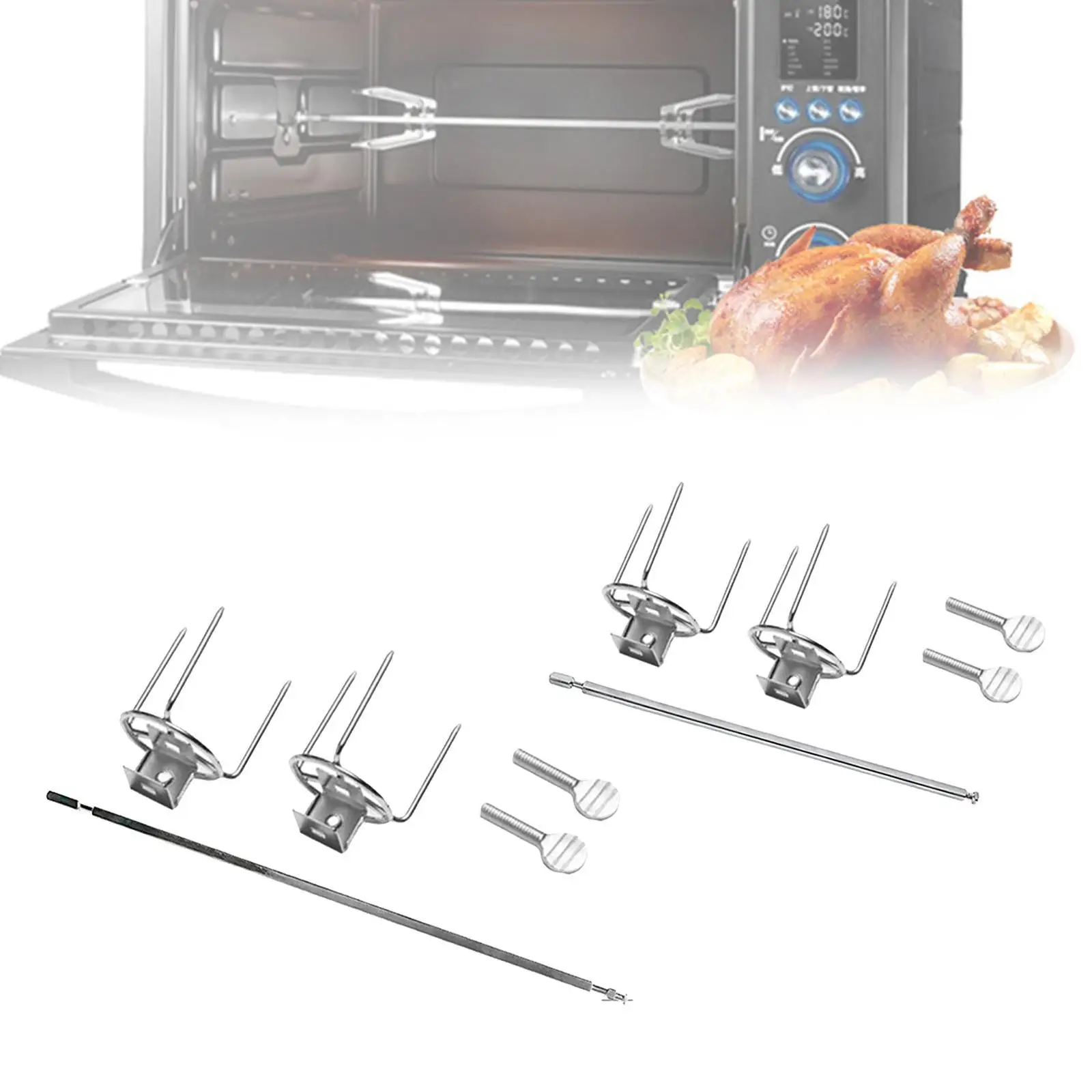 Grill Roast Chicken Fork Grill Rotisserie Kit Chicken Roaster Rack