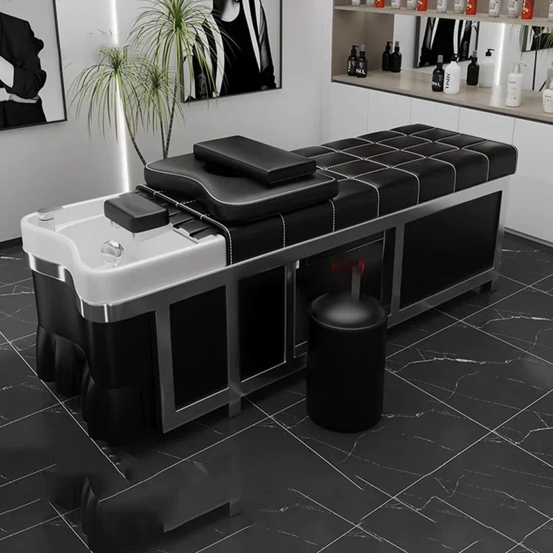 

Shaving Chair Spa Shampoo Basin Bed Recliner Hair Wash Massage Makeup Professional Salon Mobilier Coiffure Washbasins Beauty