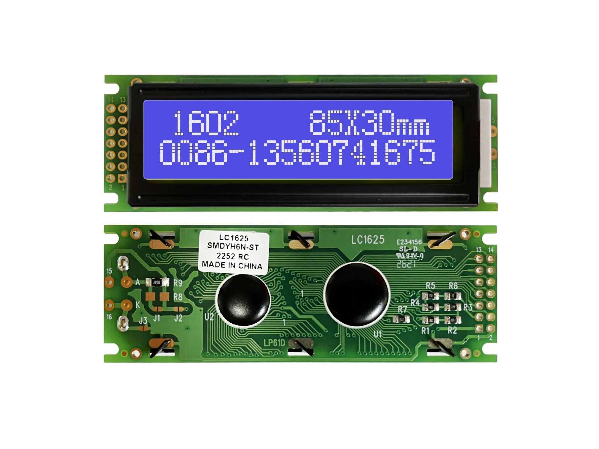 Imagem -03 - Módulo de Exibição Lcd para Russo ou Inglês Fonte 1602 16x2 85x30 mm Lc1625 Splc780d1 em Vez Wh1602-d Lmb162n Boa Qualidade