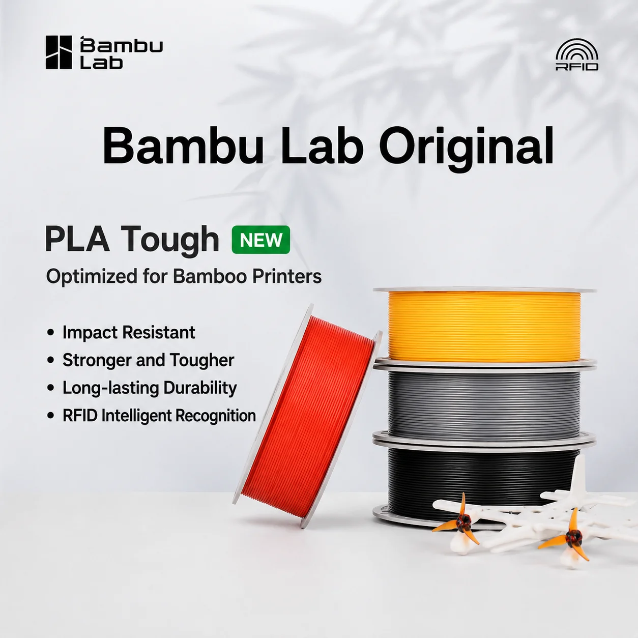 Bambu Lab Original PLA Super Tough 3D Printer Filament 1KG Tough+ Impact-resistant Bend-resistant DIY Printing Material
