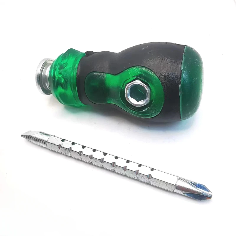 Short Distance Magnetic Screwdriver Cross And Slotted Screw Driver Set Mini Dual Purpose Scalable Screwdriver Hand Repair Tools