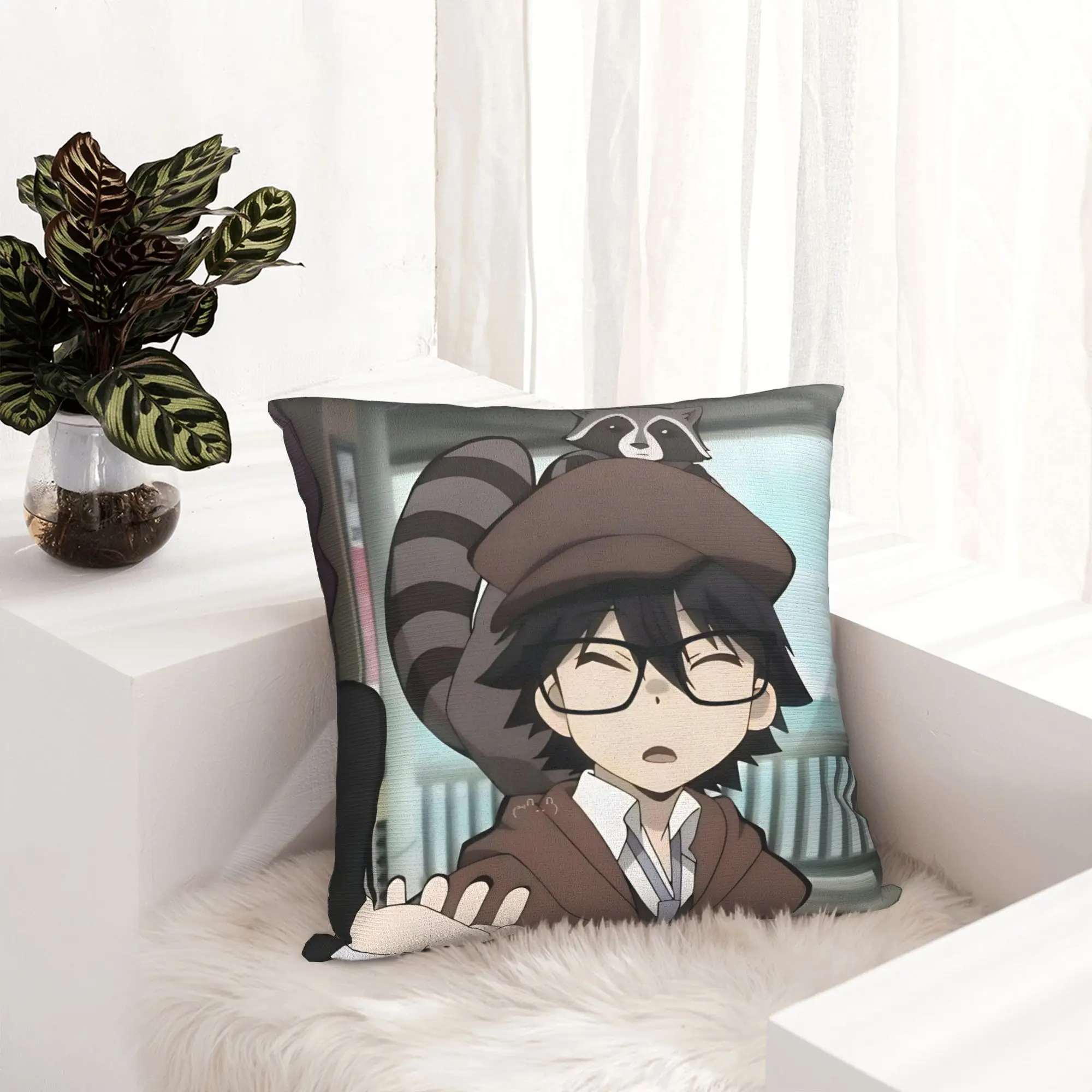 Bungo Stray Dogs Rampo Pillowcase Soft Polyester Cushion Cover Decoration  Throw Pillow Case Cover Home Zipper 45*45cm
