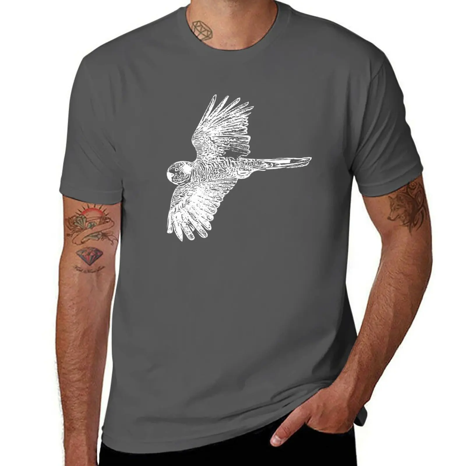 Yellow Tailed Black Cockatoo White Design T-Shirt man t shirts graphic man t shirt designer T-Shirt