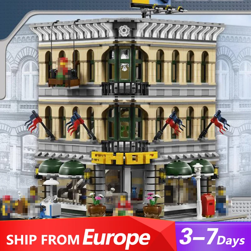 Grand Emporium House Buildings Sets, City Apartment Store Model MOC 10211 Modular Buildings Blocks Gift for Adults ( 2182+PCS)