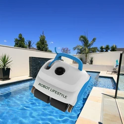 Robot Swimming Pool Vacuum Cleaner, Upgraded Icleaner 200, Auto Wash Floor Steps, Climbable Wall, Remote Control, High Suction