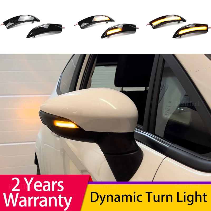 

Dynamic Turn Signal LED Rearview Mirror Indicator Blinker Repeater Light for Ford Fiesta MK6 VI /UK MK7 2008-17 B-Max 2012-17