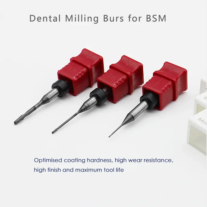 Dental Cad Cam Milling Bur for BSM Zirconia Wax PMMA  Tungsten Carbide  Cutter Milling Burs CVD DC